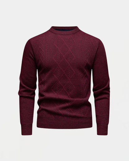 VogeLuxe | Men’s Slim Fit Textured Crewneck Pullover Sweater