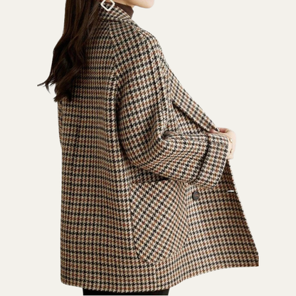 VogeLuxe | Women’s Classic Houndstooth Coat