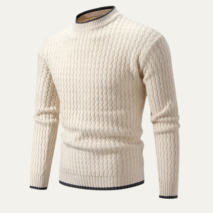 VogeLuxe | Men’s Textured Vertical Pattern Knit Sweater