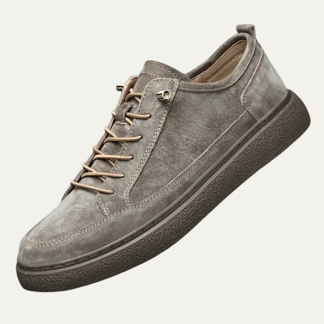 VogeLuxe | Men’s Textured Suede Derby Platform Sneakers