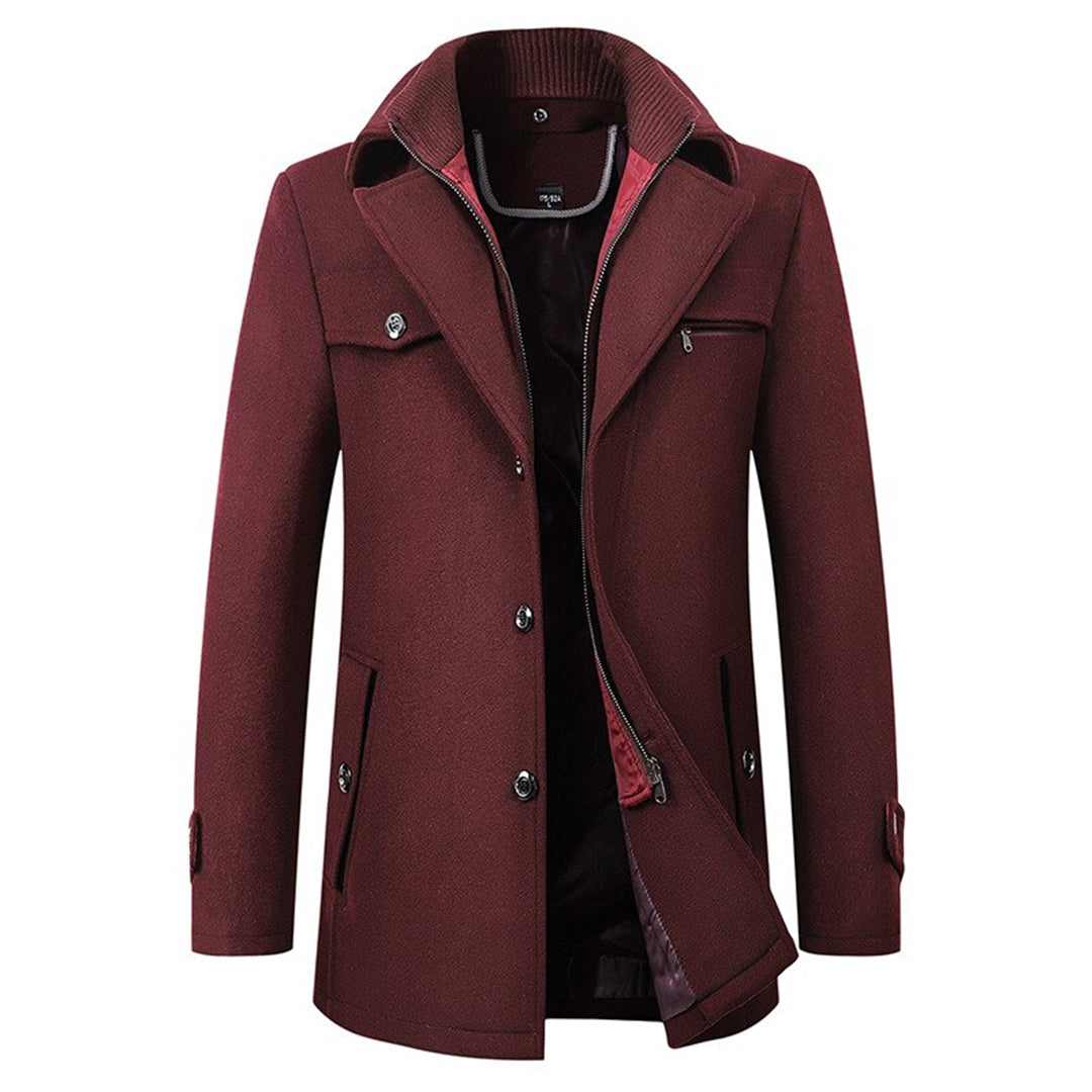 Uomo Cappotto Invernale Slim Fit Collo Alto Stiloso