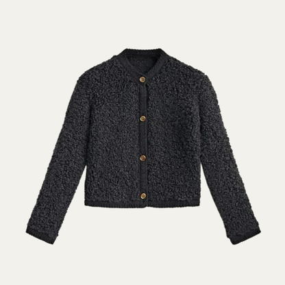 VogeLuxe | Women’s Fuzzy Cropped Insulation Cardigan