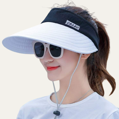 VogeLuxe | Women’s Foldable Wide Brim Sun Visor Hat
