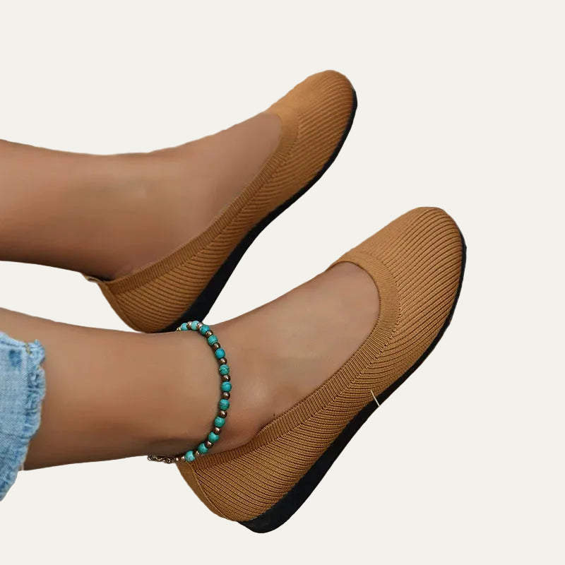 VogeLuxe | Women’s Round Toe Knit Ballet Flats