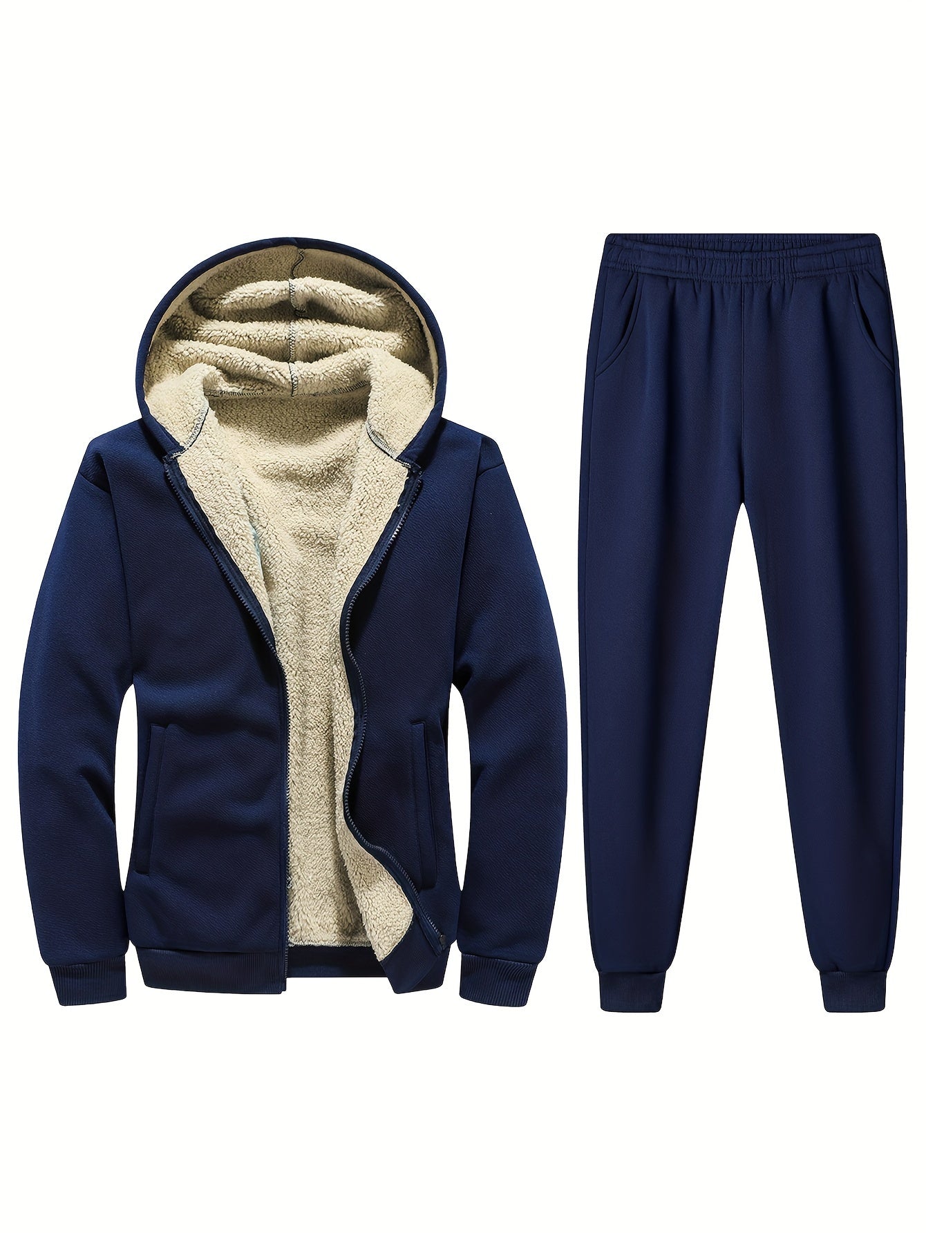Relaxed Fit Mens Striped Jogger Suit