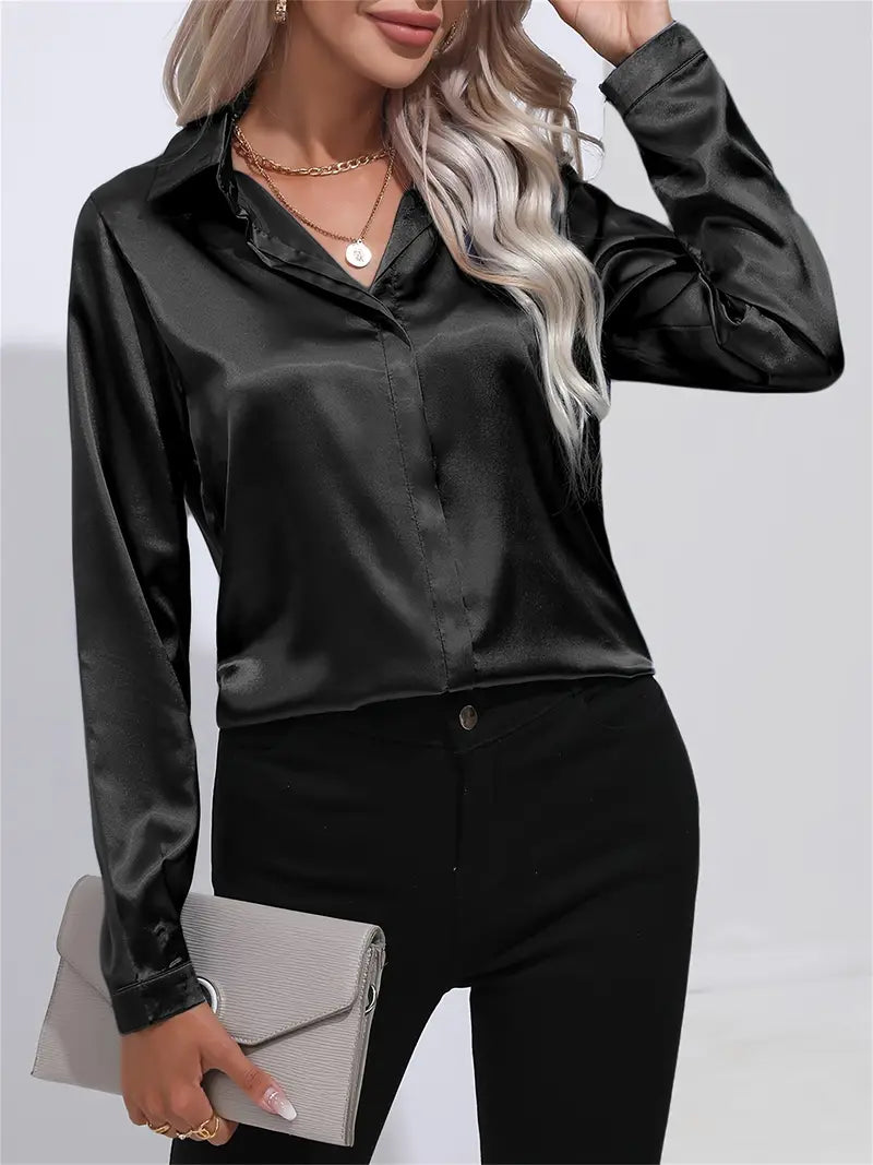 Comfy Women's Classic Cotton Blouse with Loose Fit