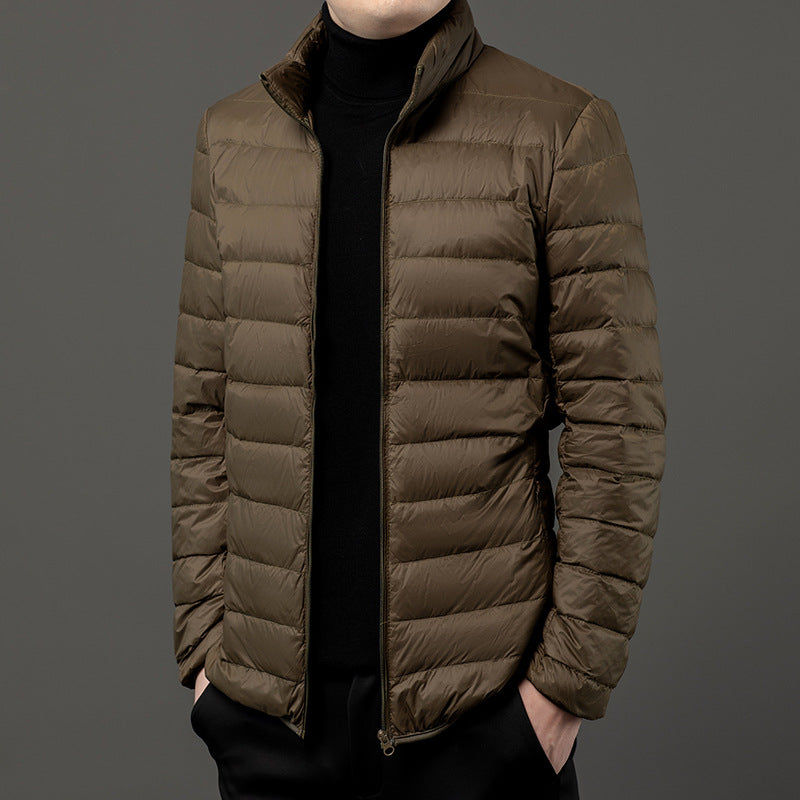 Men's Thin Waterproof Down Puffer Jacket - VogeLuxe