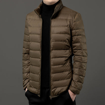 Men's Thin Waterproof Down Puffer Jacket - VogeLuxe