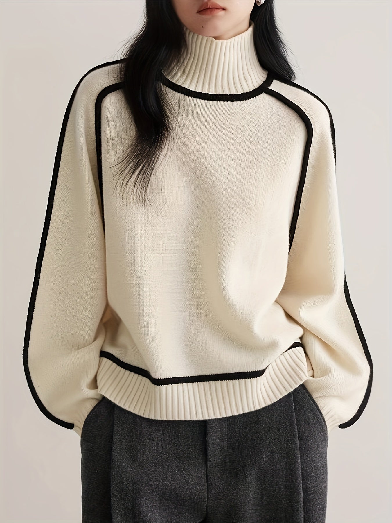 Cozy Warm Women's Long Sleeve Turtleneck Sweater
