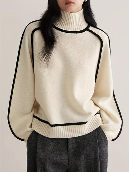 Cozy Warm Women's Long Sleeve Turtleneck Sweater