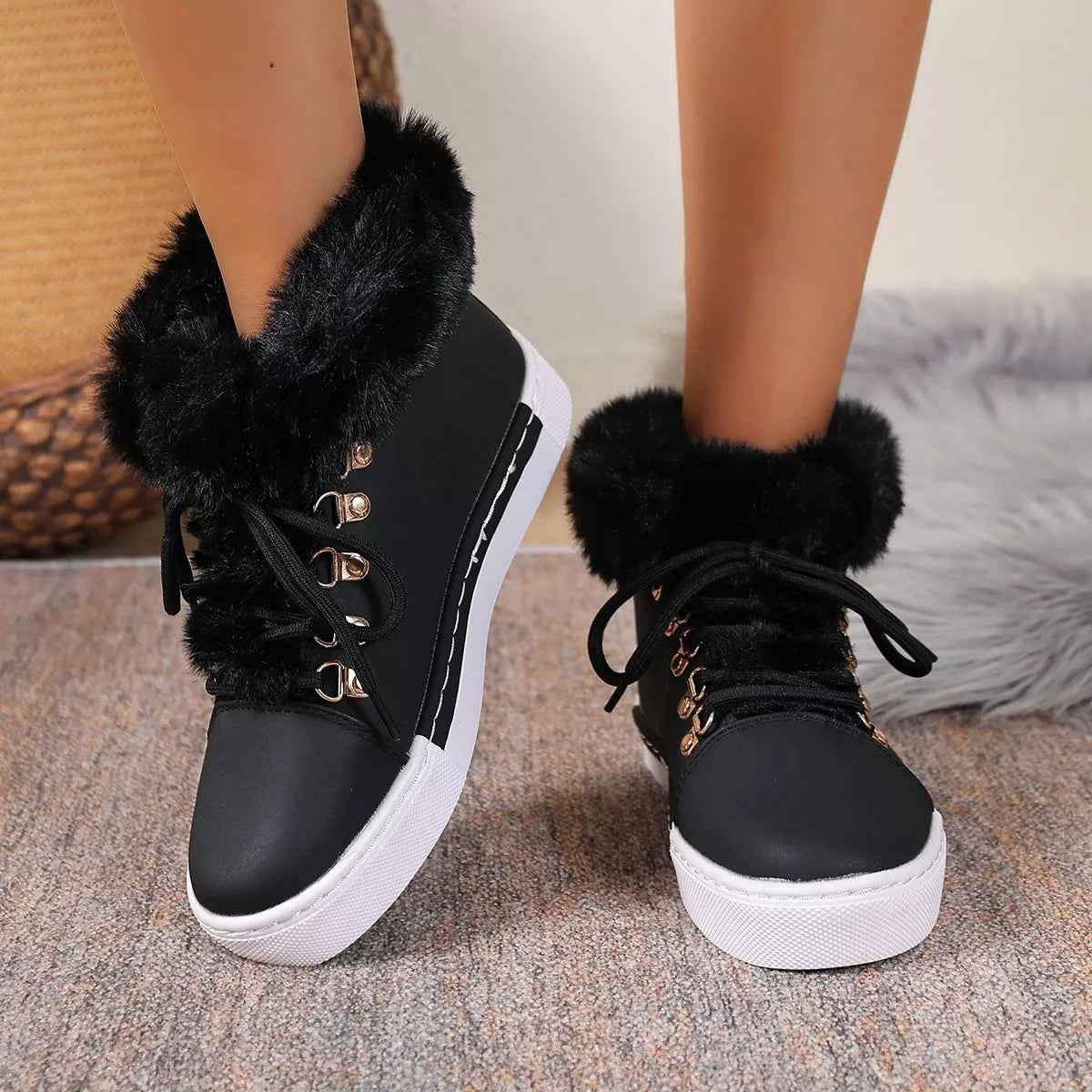 Tall Block Heel Ankle Boots
