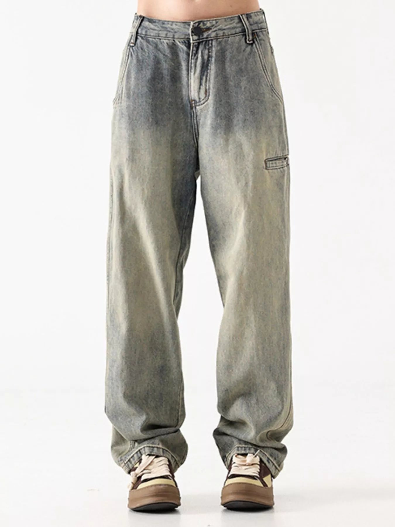 Relaxed Fit Mens Casual Straight Jeans - VogeLuxe