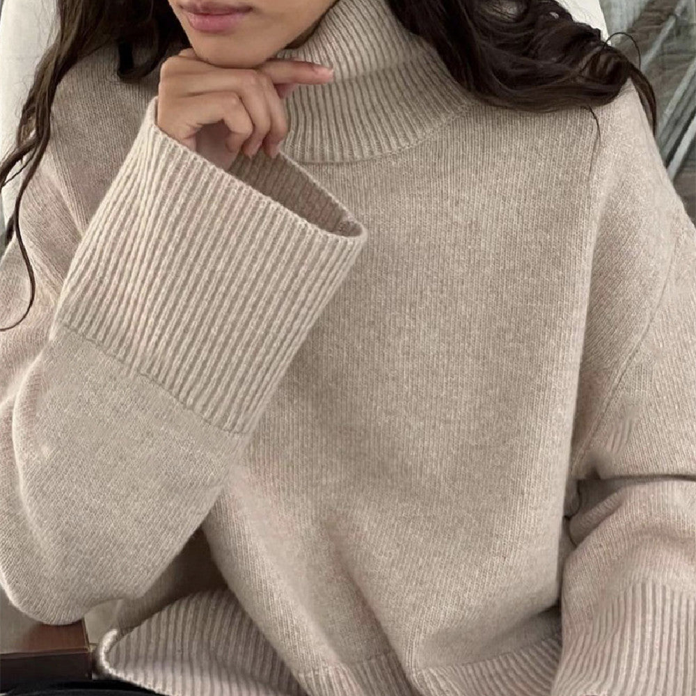 Soft Cream Cashmere Pullover Sweater
