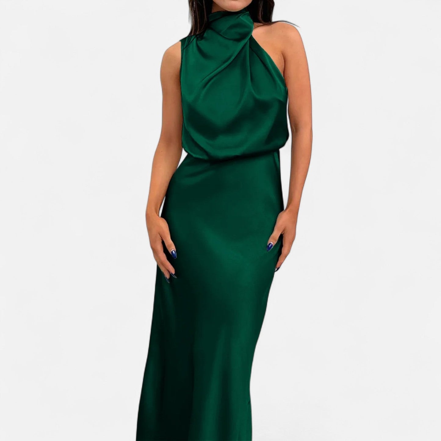 Elegant Satin Sleeveless Maxi Dress for Women