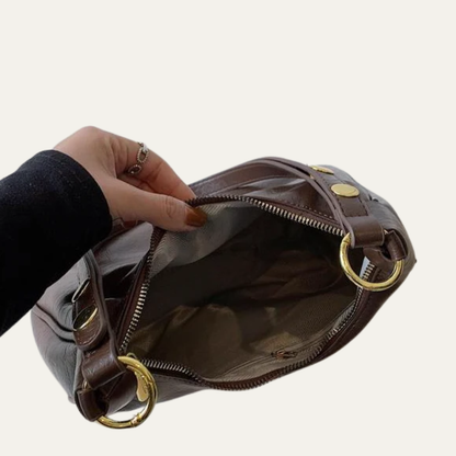 VogeLuxe | Women’s Crescent Faux Leather Shoulder Bag