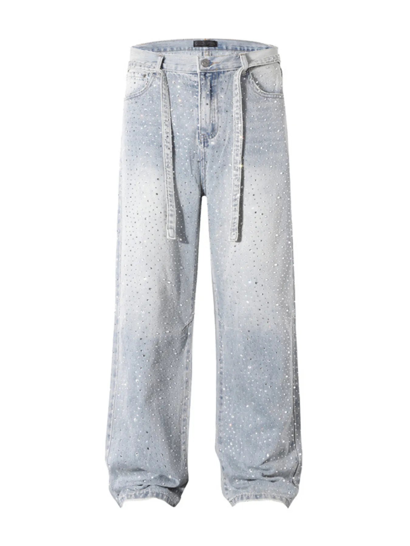 Sparkly Wide Leg Women's Jeans | Glam Stretchy Pants - VogeLuxe