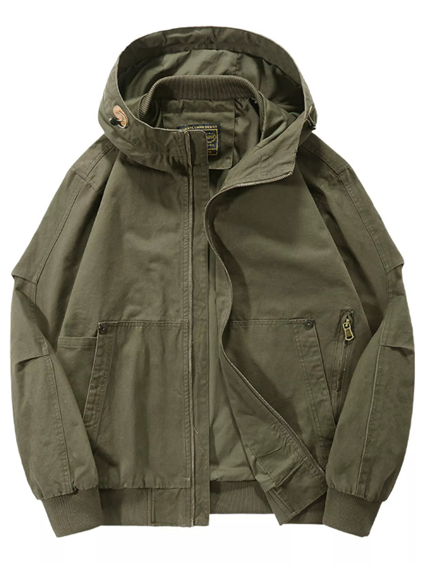 Large Size Mens Zip Up Hoodie Jacket