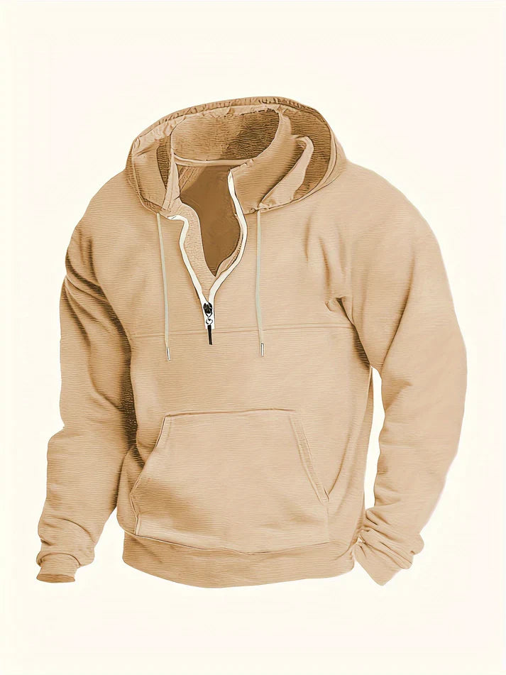 Men's Classic Warm Winter Quarter Zip Sweater
