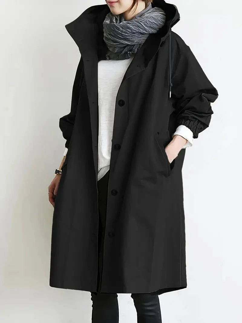 Classic Water Resistant Winter Trench Coat - VogeLuxe