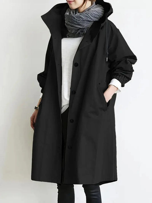 Classic Water Resistant Winter Trench Coat - VogeLuxe