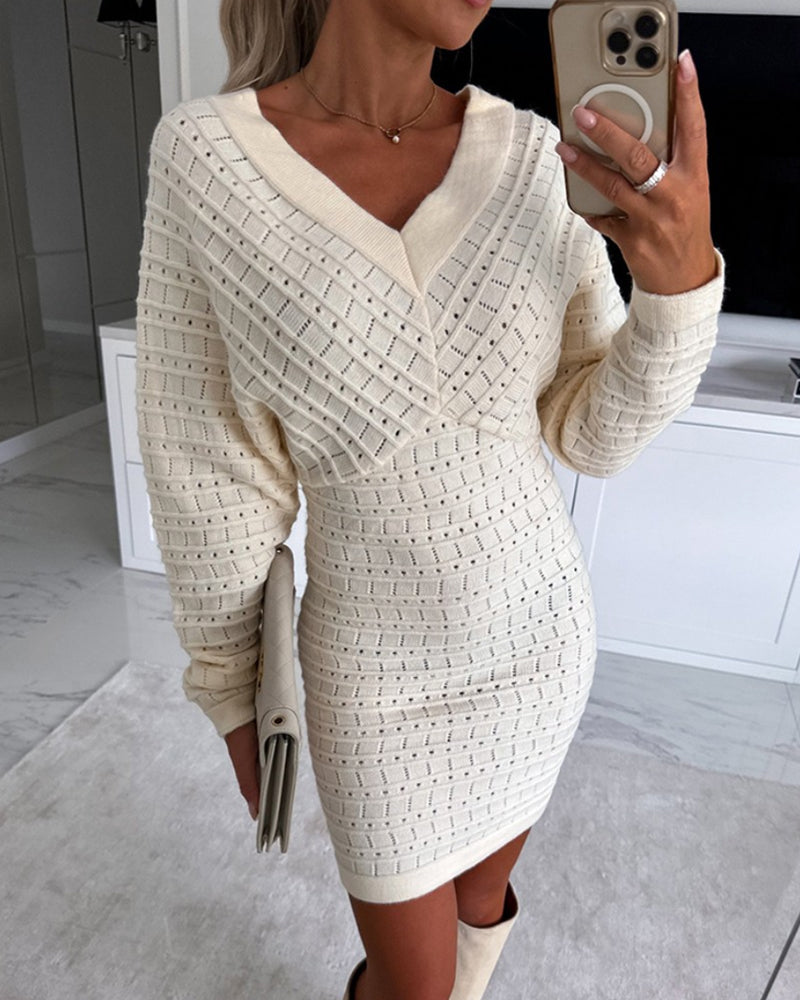 Lightweight Women's Casual Sweater Dress - VogeLuxe