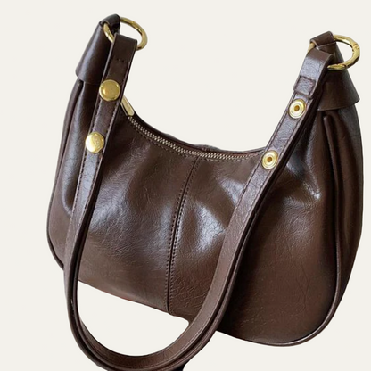 VogeLuxe | Women’s Crescent Faux Leather Shoulder Bag