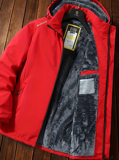 Cozy Thick Fleece Puffer Mens Winter Coat
