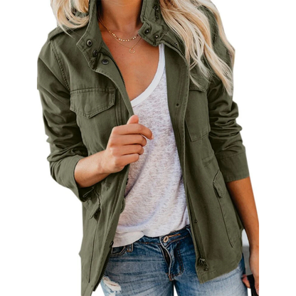 donna Cargo Giacca Leggera Stile Sportivo