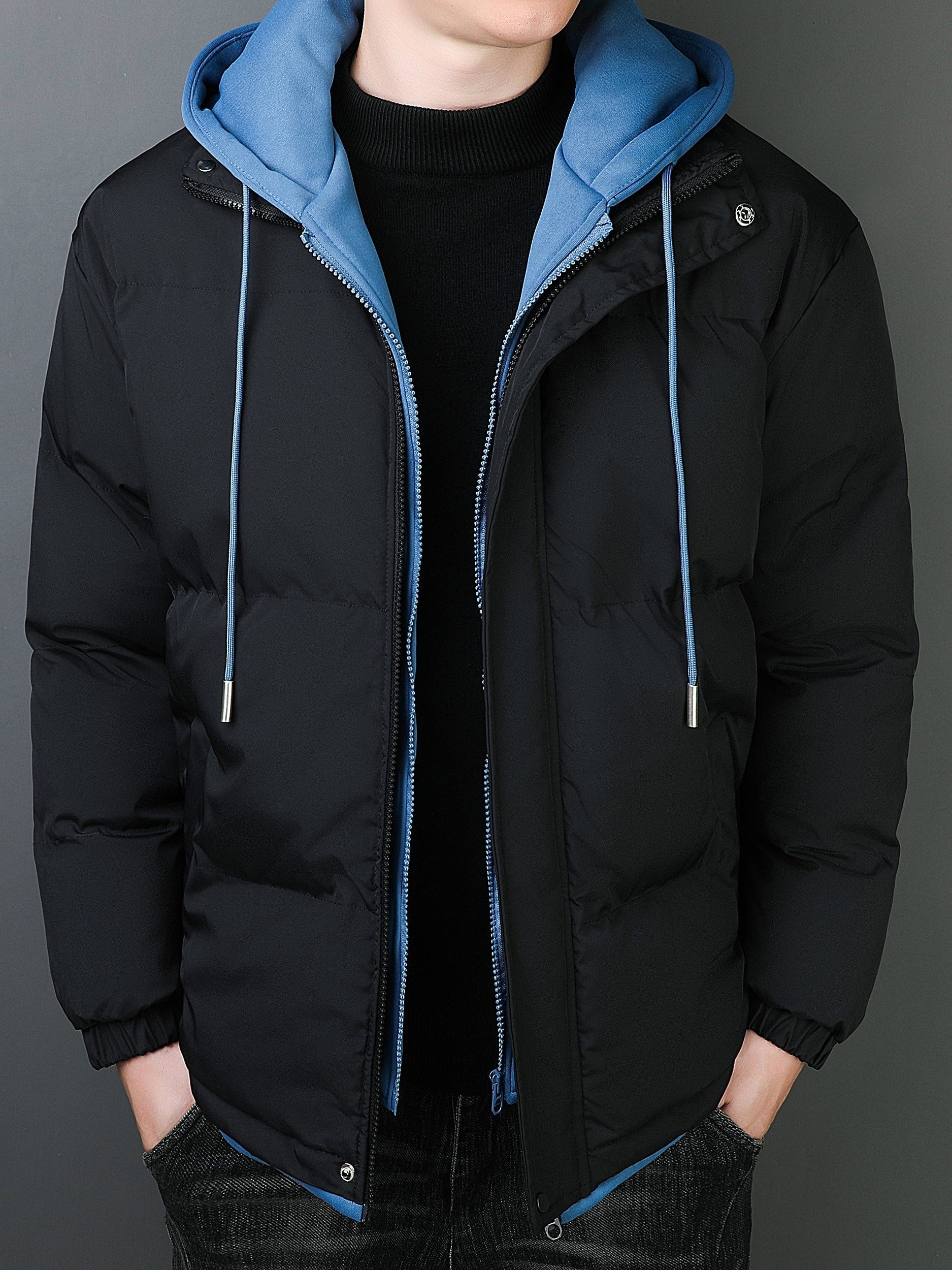 Warm Waterproof Hooded Puffer Coat for Men - VogeLuxe
