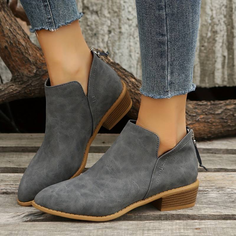 Ladies High Heel Ankle Boots Pointed Toe