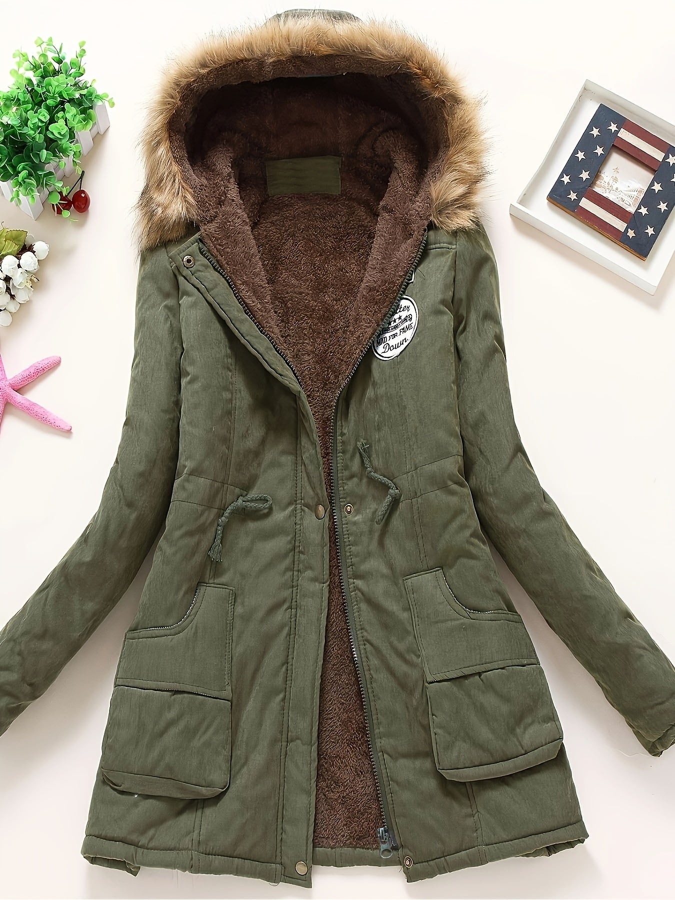 Ladies Waterproof Parka Coat with Hood