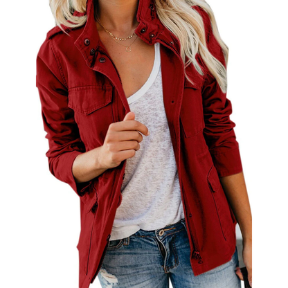 donna Cargo Giacca Leggera Stile Sportivo