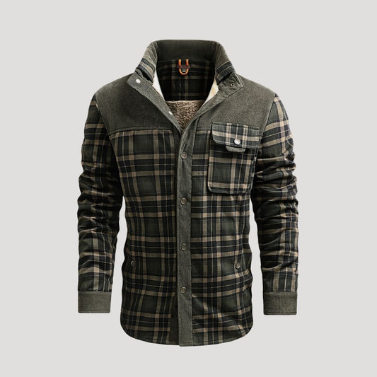 Warm Insulated Plaid Snow Jacket - VogeLuxe