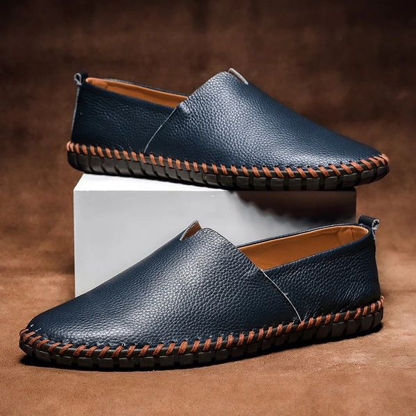 Classic Slip On Faux Leather Loafers for Men - VogeLuxe