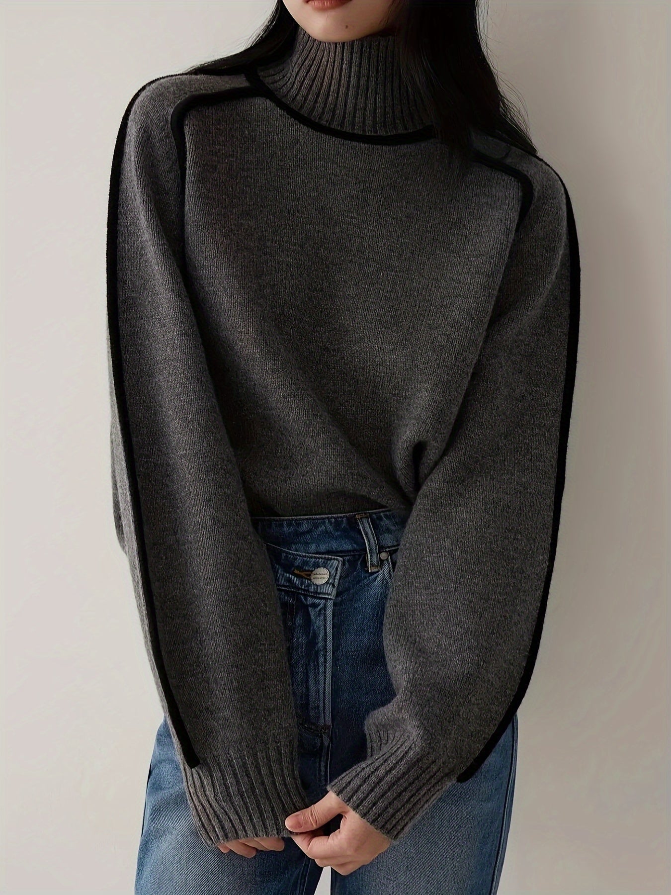 Cozy Warm Women's Long Sleeve Turtleneck Sweater