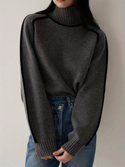 Cozy Warm Women's Long Sleeve Turtleneck Sweater