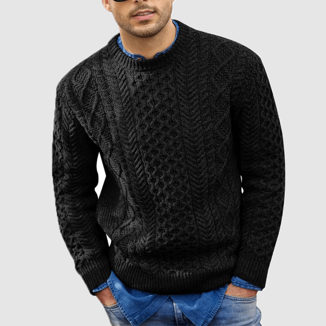 VogeLuxe | Men’s Warm Cable Knit Sweater
