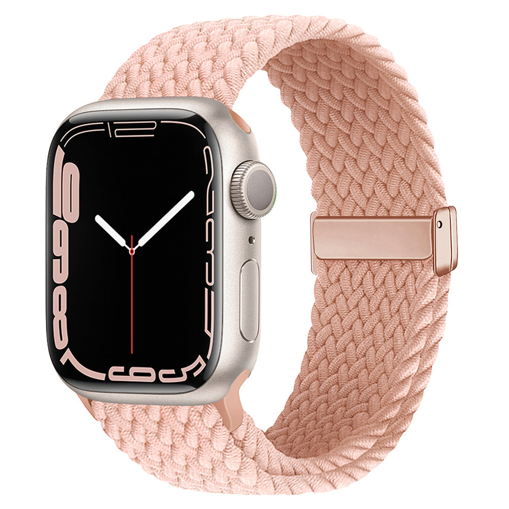 Stylish Braided Nylon Magnetic Closure Strap