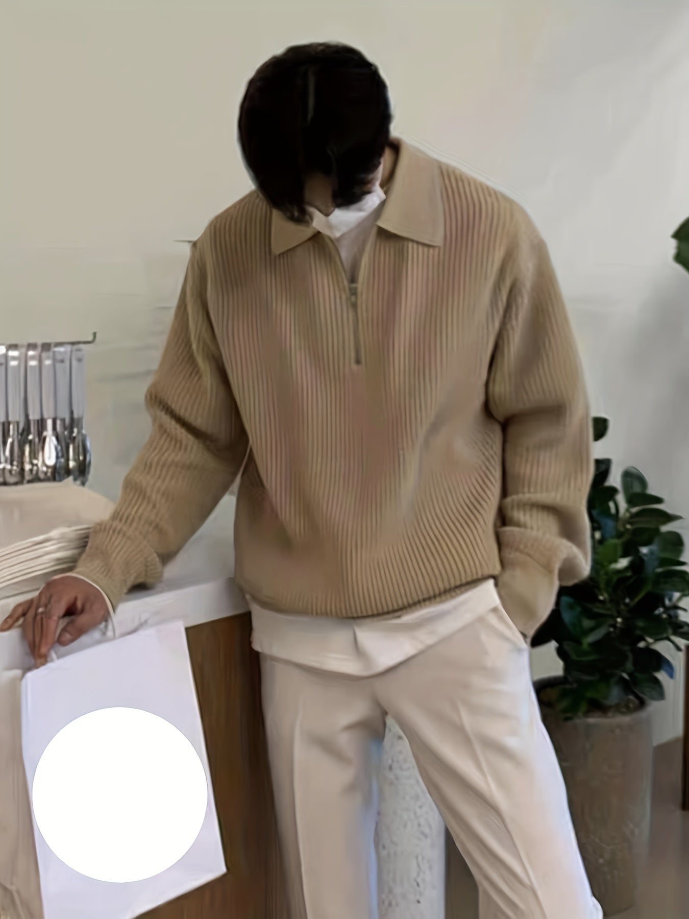 Cozy Quarter Zip Men's Winter Sweater
