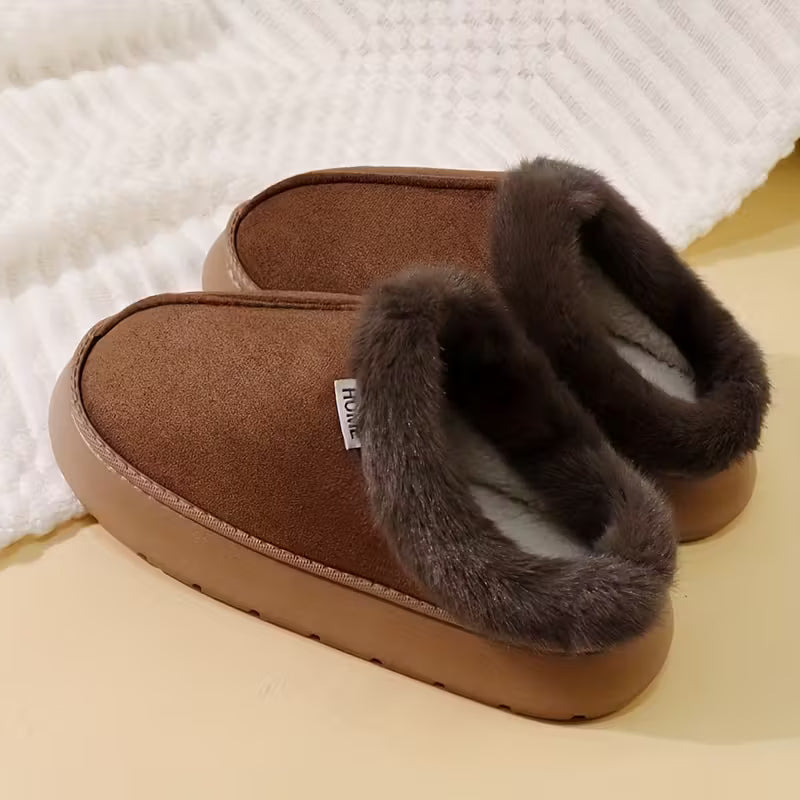 Cozy Women's Fleece Slippers - Soft Warm Winter Shoes