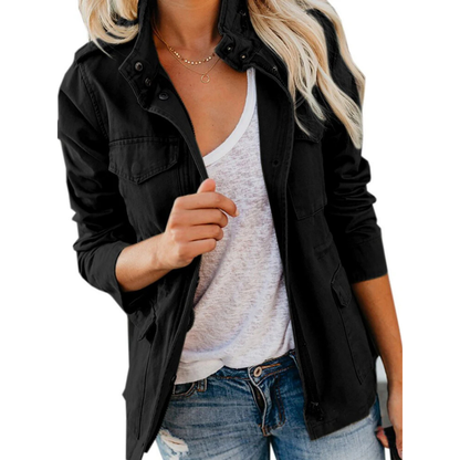 donna Cargo Giacca Leggera Stile Sportivo