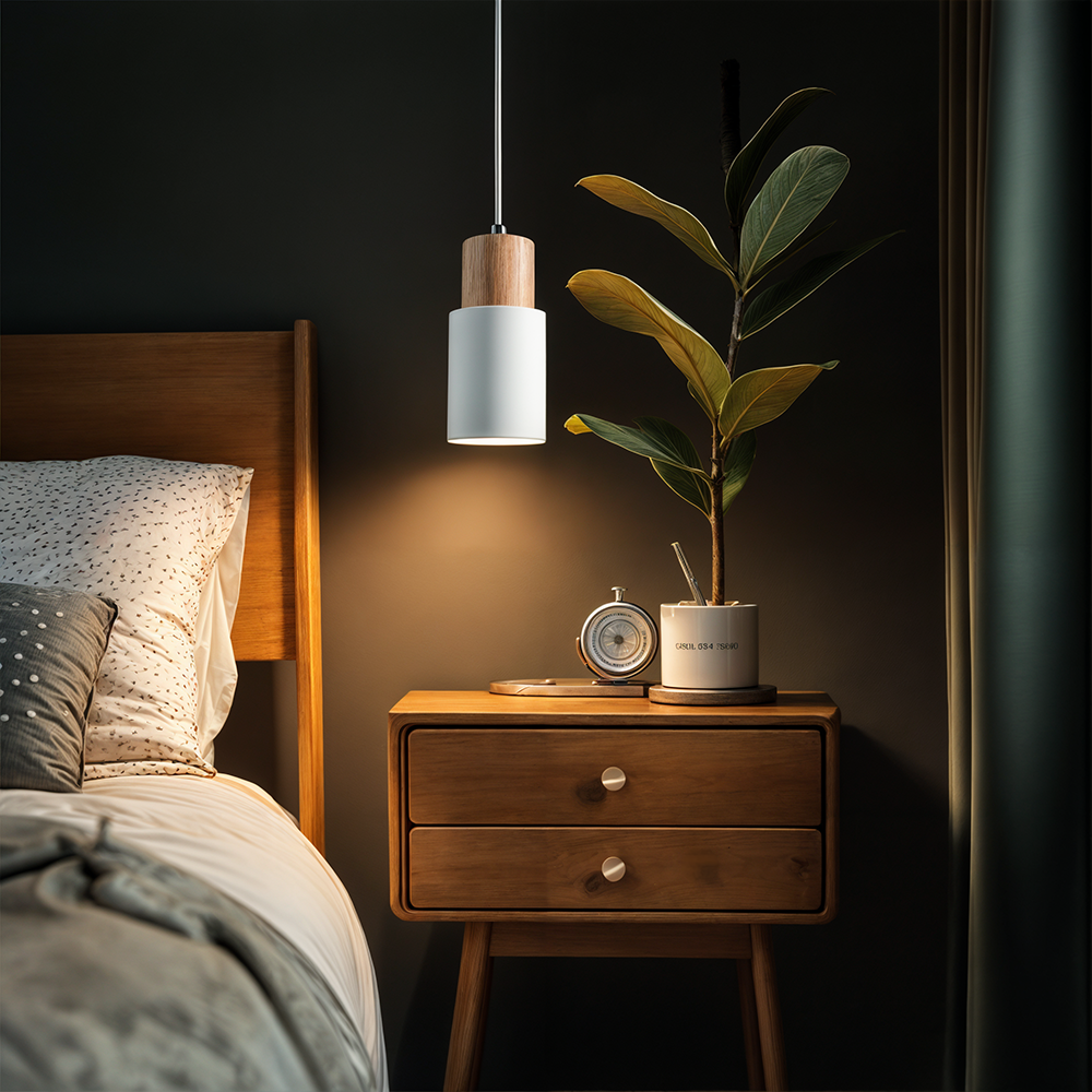 Rustic Wood Hanging Lamp