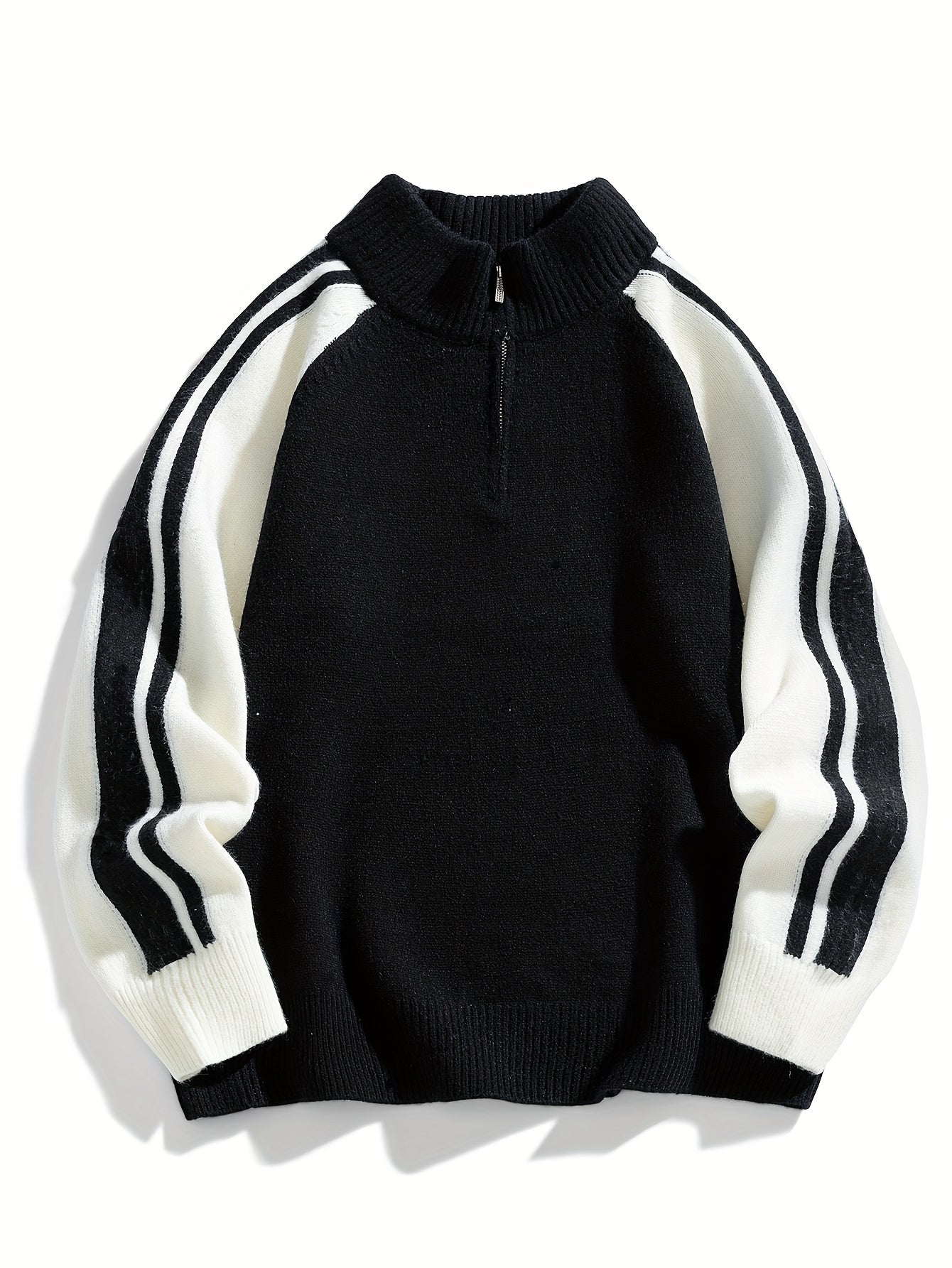 Men's Warm Colourful Quarter Zip Jumper - BritishElegance