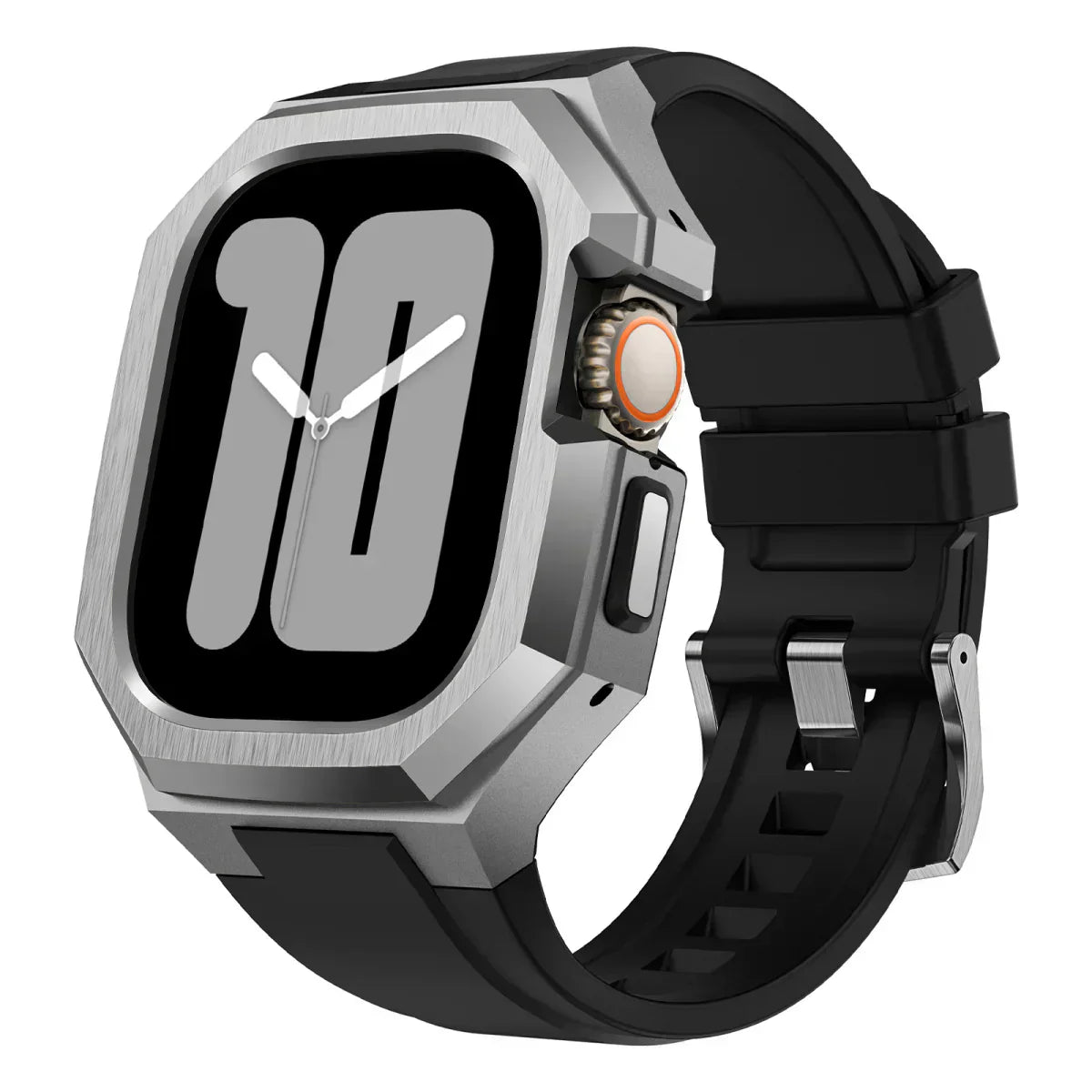 Vibrant Rubber Apple Watch Strap With Metal Case