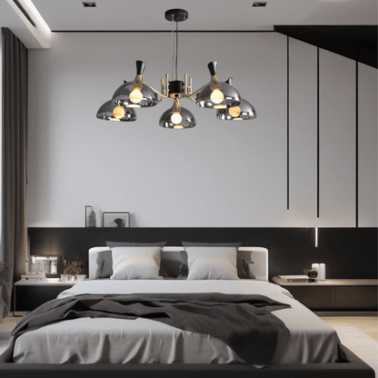 Elegant Black Glass LED Chandelier - VogeLuxe