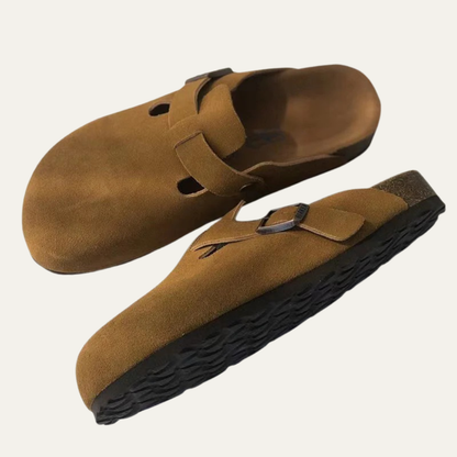 VogeLuxe | Men’s Suede Closed Toe Slip On Clogs