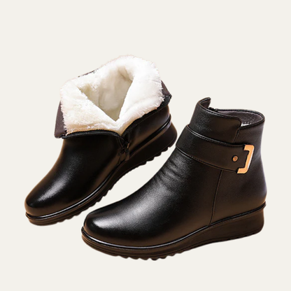 VogeLuxe | Women’s Sleek Leather Style Ankle Boots