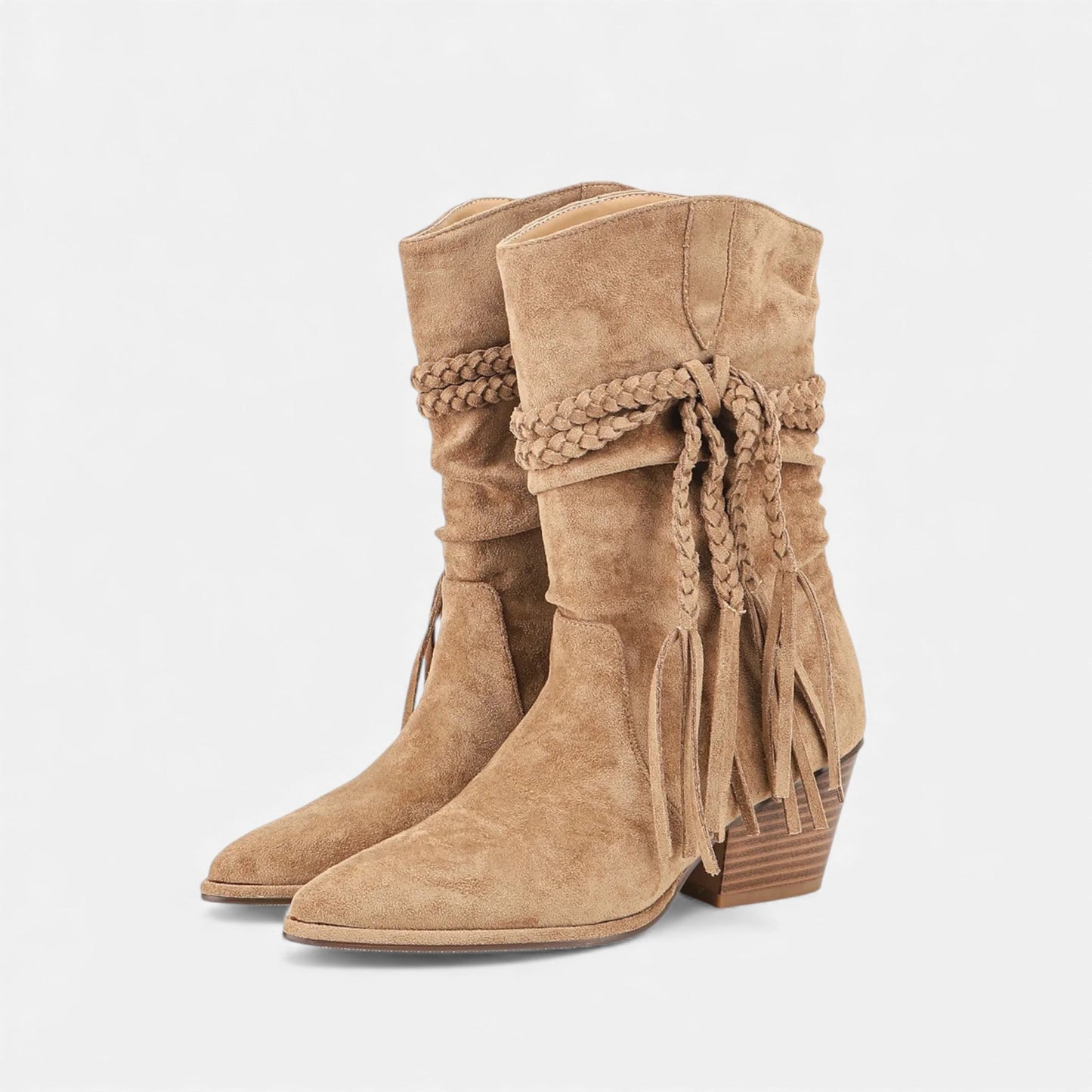 Classic Womens Ankle Boots with Thick Heel