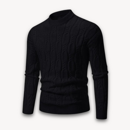 VogeLuxe | Men’s Fitted Cable Knit Pullover