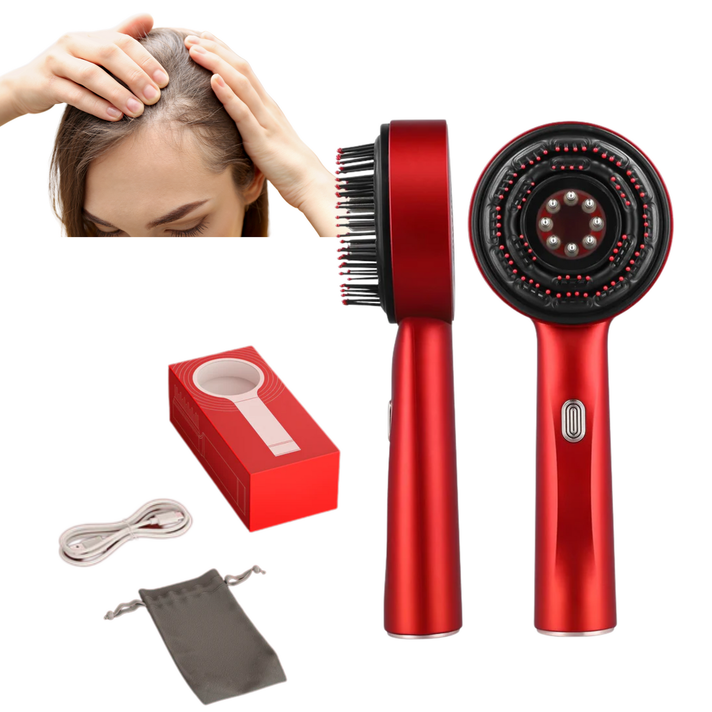 Portable Wireless Scalp Massager For Hair Regrowth